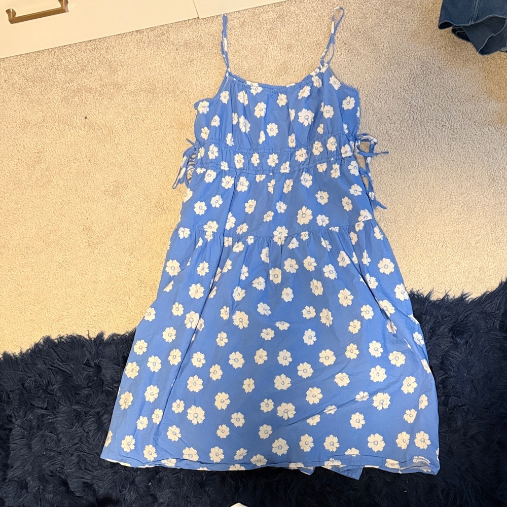 Charming Blue Floral Dress